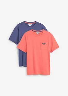 Lot de 2 t-shirts 100% coton, bonprix