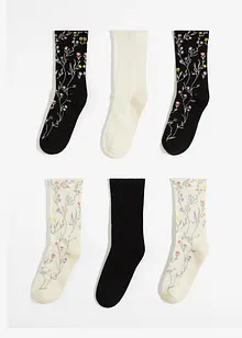 Lot de 6 paires de chaussettes de tennis avec semelle en éponge, bonprix