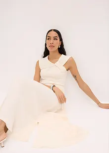 Jupe fluide en twill de viscose mélangée, bonprix