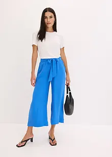 Jupe-culotte à taille élastiquée et revers, bonprix