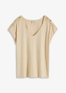 T-shirt à empiècements crochetés, bonprix