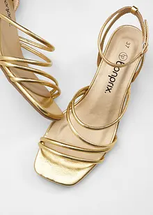 Riemchensandaletten in Metallic-Optik, bonprix
