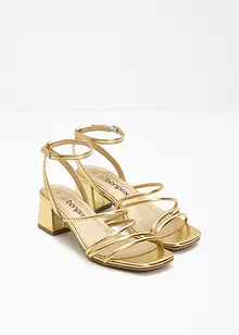 Riemchensandaletten in Metallic-Optik, bonprix