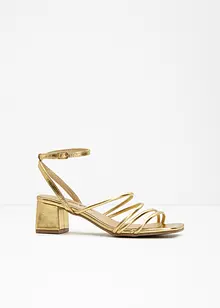 Riemchensandaletten in Metallic-Optik, bonprix