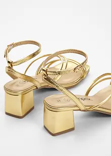 Riemchensandaletten in Metallic-Optik, bonprix