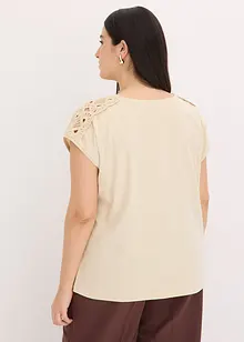 T-shirt à empiècements crochetés, bonprix
