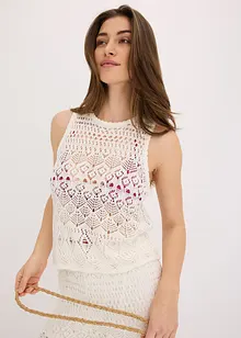 Top en maille ajourée, bonprix