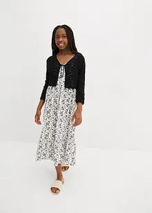 Boléro manches 3/4 en maille ajourée, bonprix
