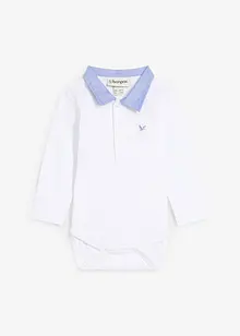 Body bébé à col chemise, 100% coton, bonprix