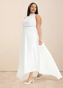 Robe de mariée en satin brillant et dentelle, bonprix