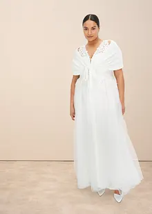 Robe de mariée en tulle et dentelle, bonprix