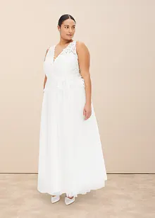 Robe de mariée en tulle et dentelle, bonprix