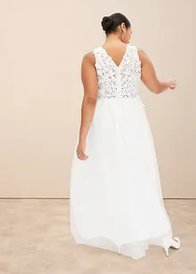 Robe de mariée en tulle et dentelle, bonprix