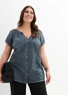 Kurzarmbluse aus reiner Baumwolle, bonprix