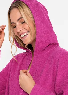 Frottee Bademantel aus Bio-Baumwolle mit Reißverschluss, bonprix