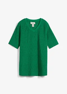 T-shirt en crêpe avec broderies anglaises, bonprix