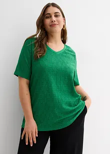 T-shirt en crêpe avec broderies anglaises, bonprix
