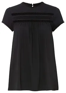 Baumwoll-Shirt mit Spitze, bonprix