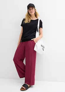 Flammgarn-Shirt aus Bio-Baumwolle mit Smockbund, bonprix