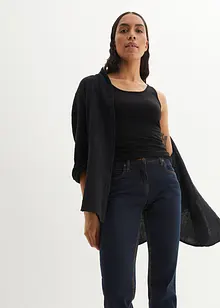 Jean droit taille mi-haute, extensible, bonprix