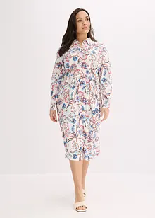 Robe-chemise imprimée en viscose fluide, bonprix