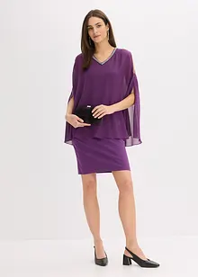 Chiffonkleid mit Strasssteinverzierung, bonprix
