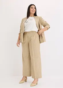 Bundfaltenhose mit Leinenanteil, bonprix