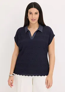 Polo avec dentelle, bonprix