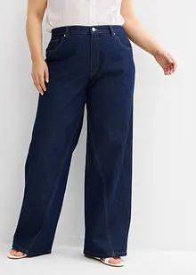 Jean large taille haute, peu extensible, bonprix