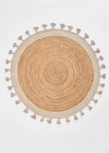 Runder Kelim-Teppich mit Fransen, bonprix