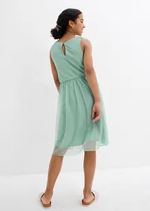Robe midi avec empiècement dentelle, bonprix
