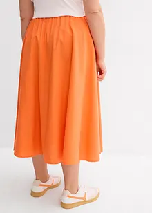 Jupe midi en lin majoritaire, bonprix