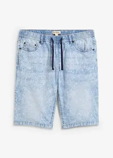 Bermuda taille élastiquée en léger denim, slim, bonprix