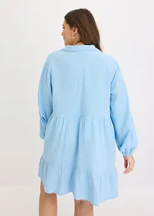Robe courte étagée en gaze de coton, bonprix