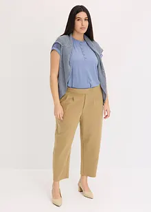 Pantalon en jersey à pinces, bonprix