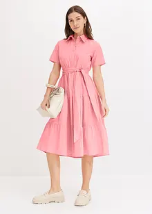 Robe-chemise en matière élastique, bonprix