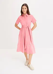 Robe-chemise en matière élastique, bonprix