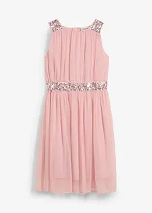 Robe en crêpe avec ceinture ornée de sequins, bonprix