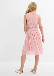 Robe en crêpe avec ceinture ornée de sequins, bonprix