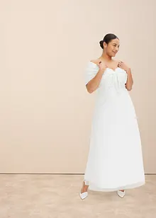 Carmen-Brautkleid mit Spitze, bonprix