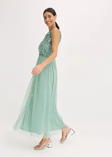 Maxikleid mit Paillettenstickerei, bonprix
