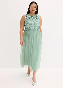 Robe longue brodée de sequins, bonprix