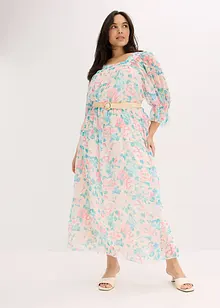Robe longue en crêpe, bonprix