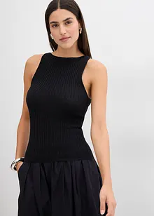 Top ajusté en maille de viscose mélangée, bonprix