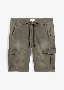 Bermuda en molleton aspect jean, Regular, bonprix
