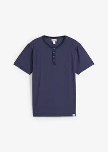 T-shirt à col Henley, 100% coton, bonprix