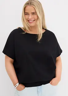 Flammgarn-Shirt aus Bio-Baumwolle mit Smockbund, bonprix