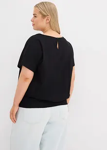 Flammgarn-Shirt aus Bio-Baumwolle mit Smockbund, bonprix