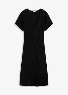 Rippkleid aus Jersey mit seitlicher Raffung, bonprix