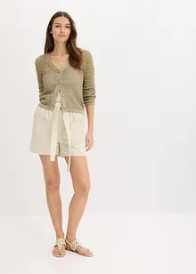 Twill-Shorts mit Bindegürtel, bonprix